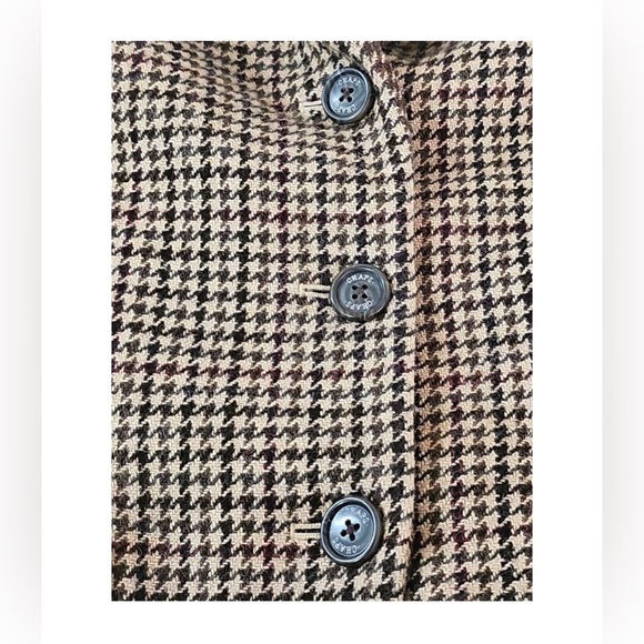 Vintage Ralph Lauren Chaps! 💞Wool Blend Brown Chaps Houndstooth Riding Jacket - Picture 2 of 16